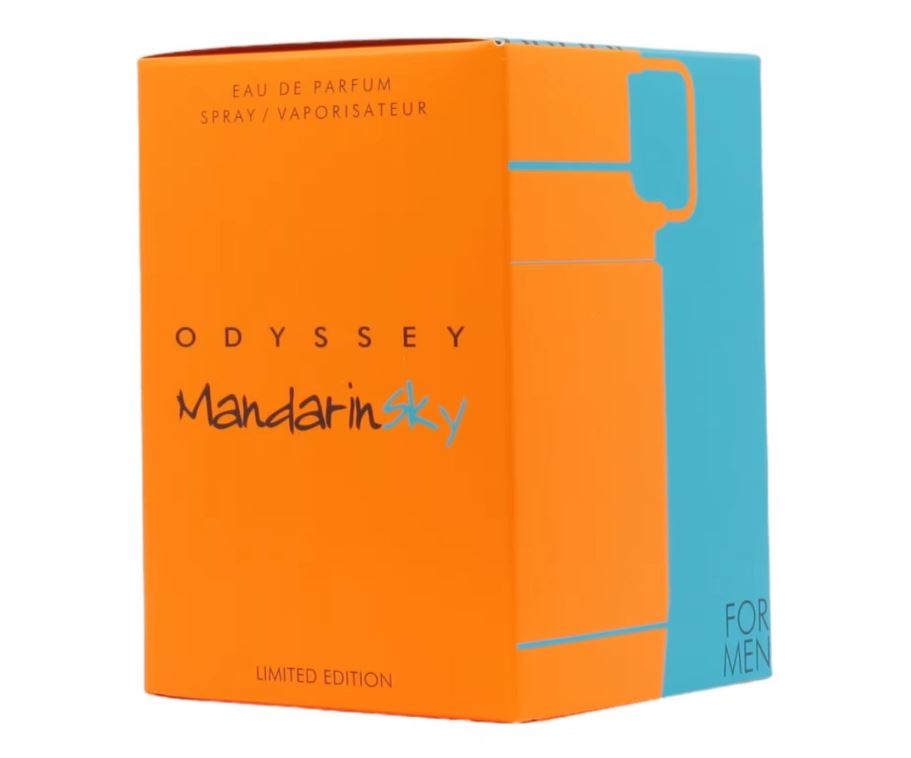 Odyssey Mandarin Sky Eau de Parfum – Limited Edition for Men – Fresh Citrus & Amber Scent – Long-Lasting EDP 100ml