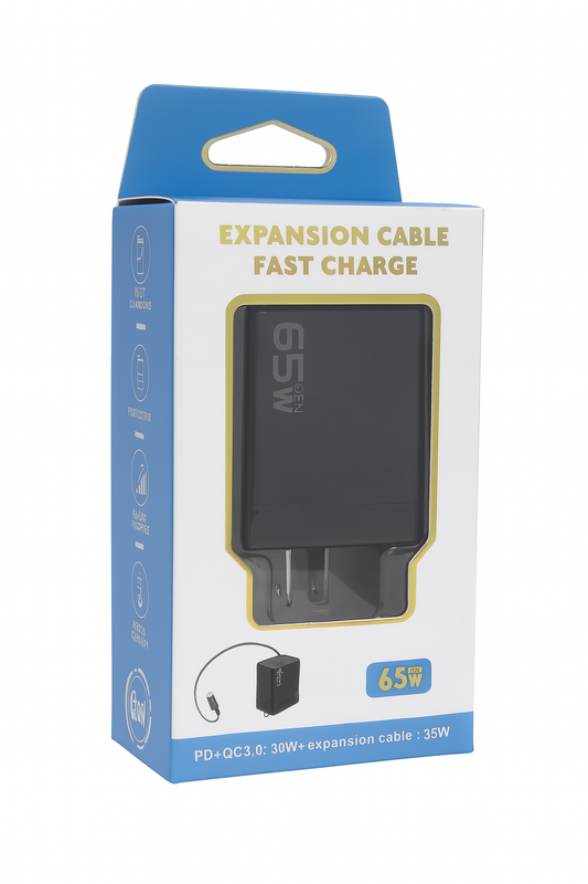 Fast Charge 65W Power Adapter Compatible with iPhone, Samsung & More